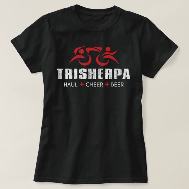 T-shirt TRISHERPA Tri Sherpa Triathlon Inspiré Haul Chee (Design devant)