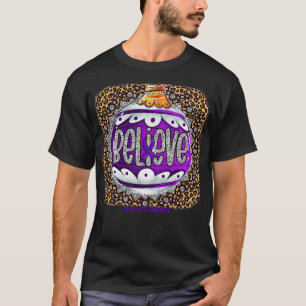 T-shirt Trisomie 18 Sensibilisation Croire Ornement Leopar
