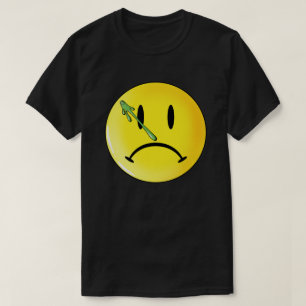 T-shirt Triste face émoticône avec Booger