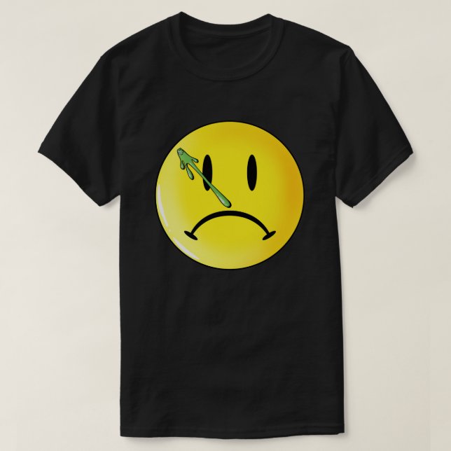 T-shirt Triste face émoticône avec Booger (Design devant)