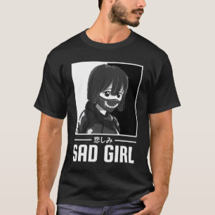 T-shirt Triste fille Japonaise Anti Social Soft Grunge Emo