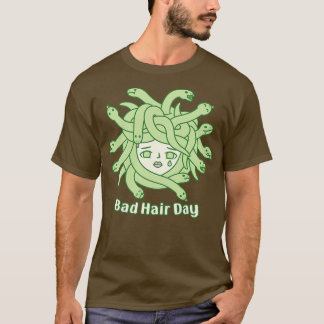 T-shirt Triste Medusa serpents Cheveux Mauvais Cheveux Jou