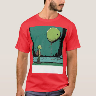 T-shirt Triste zombie avec un ballon