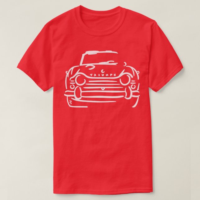 T-shirt Triumph TR250 Louveur de voiture britannique blanc (Design devant)