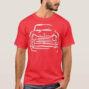 T-shirt Triumph TR250 Louveur de voiture britannique blanc