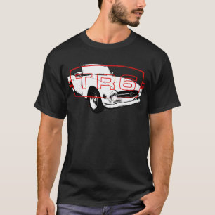 T-shirt Triumph TR6 1970s classique monobloc de sport blan