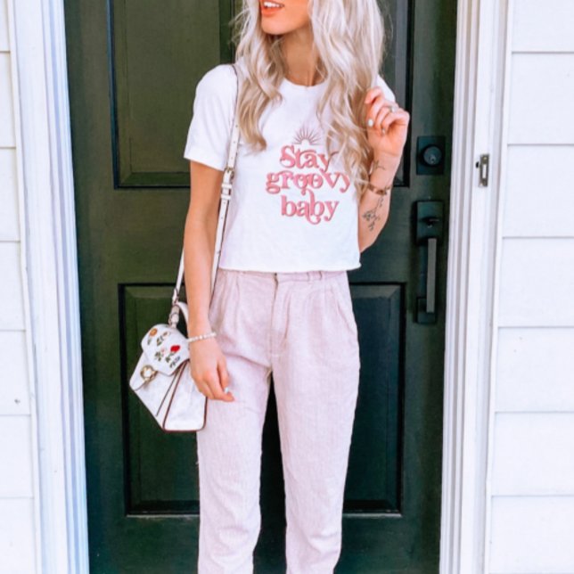 T-shirt TrixIE 70's Retro rose Séjour Super bébé Hippie (Créateur téléchargé)