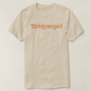 T-shirt TRIXIE Rétro Thème Années 70 Orange Brûlé Demoisel