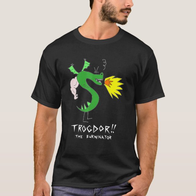 T-shirt Trogdor The Burninator Mème Funy Jeu (Devant)