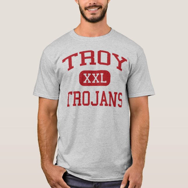 T-shirt Troie - Trojan - lycée - Ohio de troy (Devant)