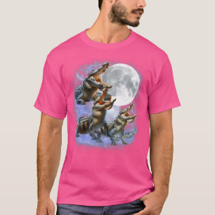 T-shirt Trois Alligators Crocodile Lune Howfs Wolfs Lune