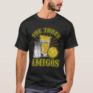 T-shirt Trois Amigos Drôle Cocktail Bartending Alcool Pun