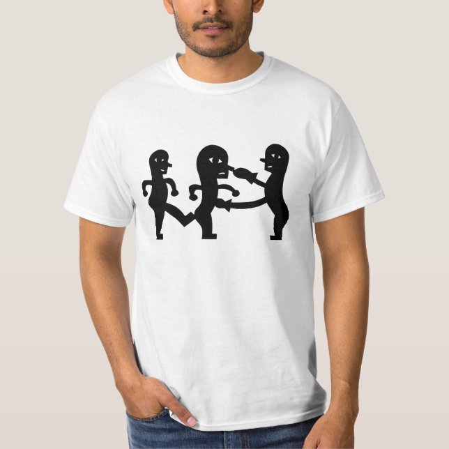 T-shirt Trois amis ayant l'amusement (Devant)
