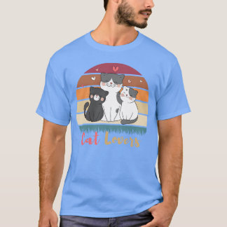 T-shirt Trois Amoureux de les chats de chats