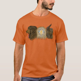 T-shirt Trois animaux sauvages Lion Aigle et O amis