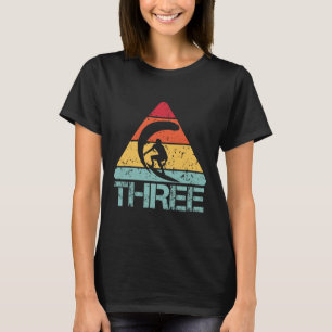 T-shirt Trois Anniversaire Surfeur 3ème 3 Ans Surfant Nais