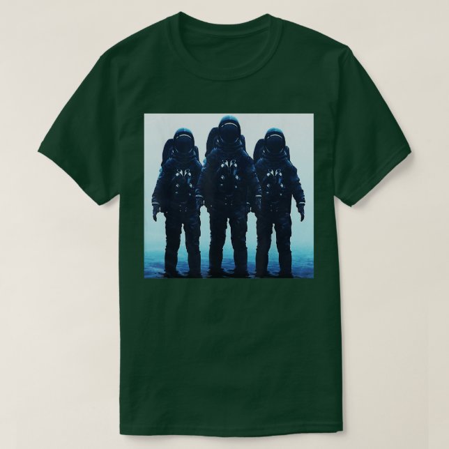 T-shirt Trois astronautes dans l'océan (Design devant)