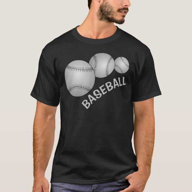 T-shirt Trois Baseballs (Devant)