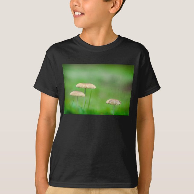 T-shirt Trois beaux champignons sauvages dans un champ d'a (Devant)