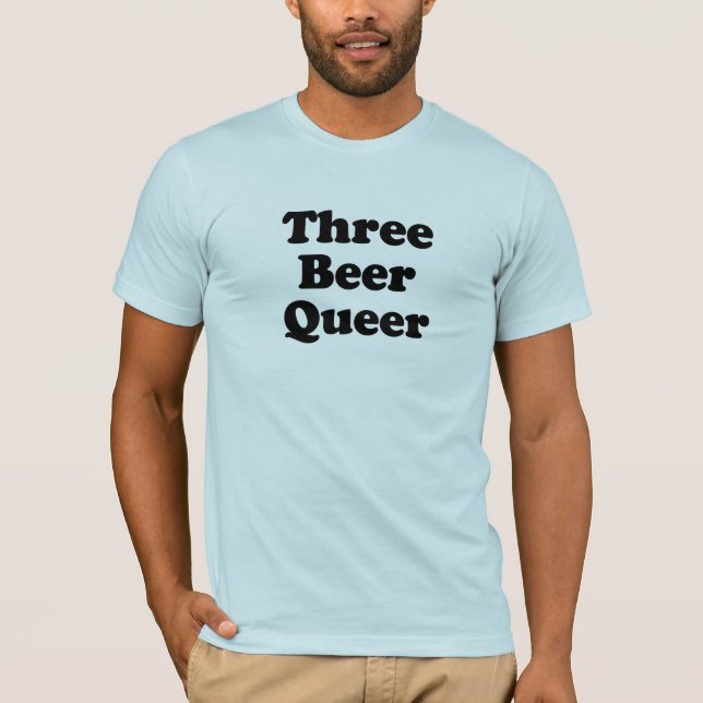 T-shirt Trois Bières Queer (Devant)