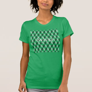 T-shirt - Trois blocs dimensionnels avec nom