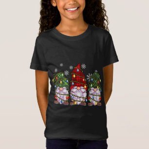 T-Shirt Trois Buffles Gnomes Plaid Red Christmas