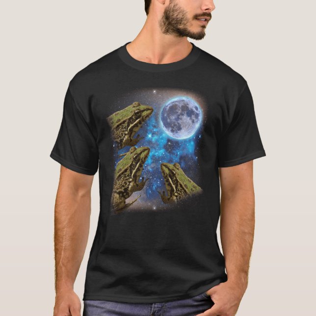 T-shirt Trois bullfrog lune mème maudit 3 Howling Frog (Devant)