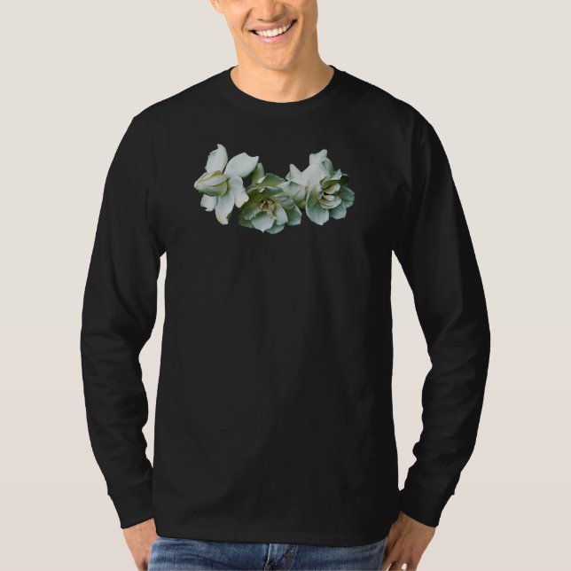 T-shirt Trois Camélias Blancs Hommes (Devant)
