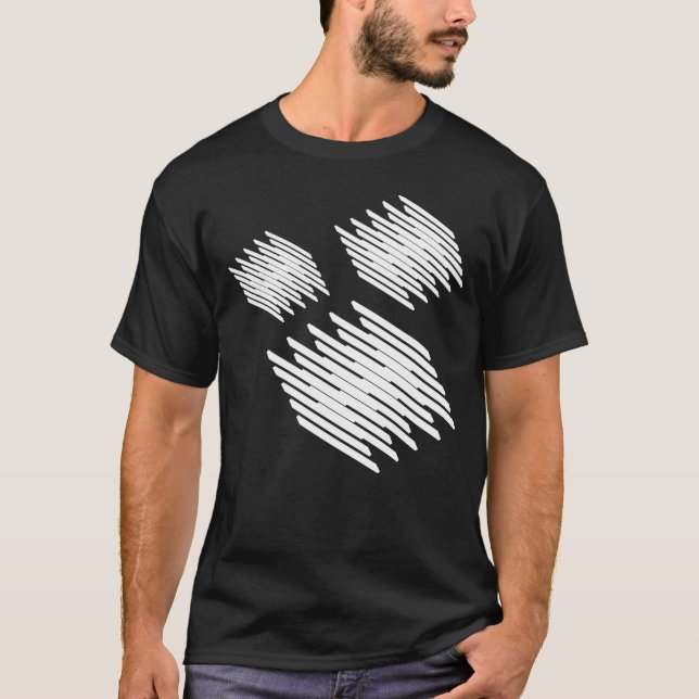T-shirt trois carrés géométriques (Devant)