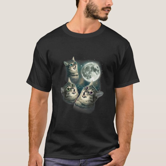 T-shirt Trois Cat Moon - Drôle Parodie de Kitten Trois Lou (Devant)