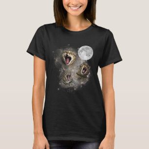 T-shirt Trois Chat Meow Moon drôle Mème bizarre maudit Mat