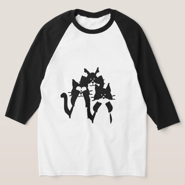 T-shirt Trois chatons sages en groupe (Poser)