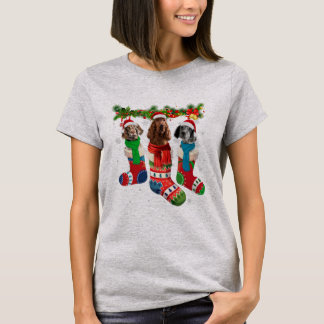 T-shirt Trois Chaussettes Anglaises En Chaussettes De Noël