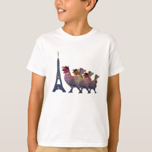 T-shirt Trois chemises françaises de poules