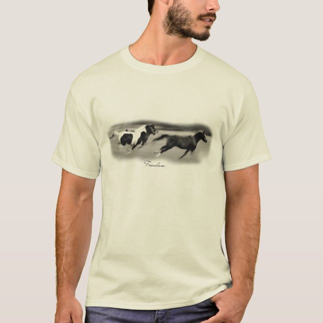 T-shirt Trois chevaux galopants (Devant)