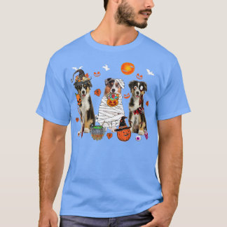 T-shirt Trois Chiens Bergers Australiens sorcier maman eff