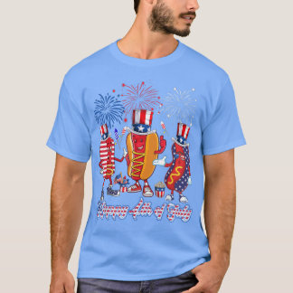 T-shirt Trois Chiens Chauds Blancs Rouges Et Chien Chaud B