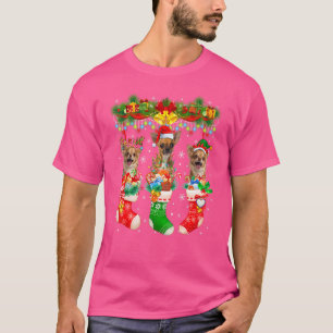 T-shirt Trois Chiens De Chihuahua, Un Elf De Père Noël Rei