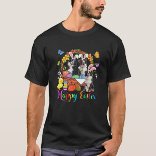T-shirt Trois Chiens De Collie Frontaliers De Bunny Dans U