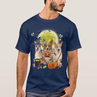 T-shirt Trois Chiens de Corgi gallois sorcier maman effray