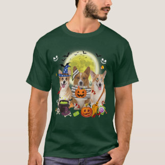 T-shirt Trois Chiens de Corgi gallois sorcier maman effray