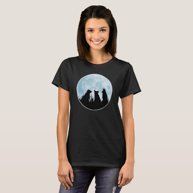 T-shirt Trois chiens la nuit (Devant entier)