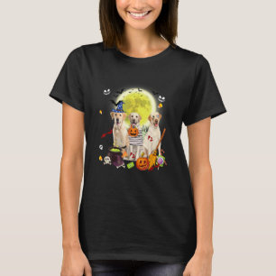T-shirt Trois chiens labrador sorcière momie effrayante Ha