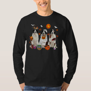 T-shirt Trois Chiens Landseer Sorcière Momie Effrayante Ha