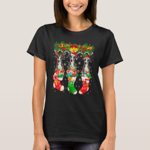 T-shirt Trois chiens Whippet Elfe Rennes du Père Noël à No
