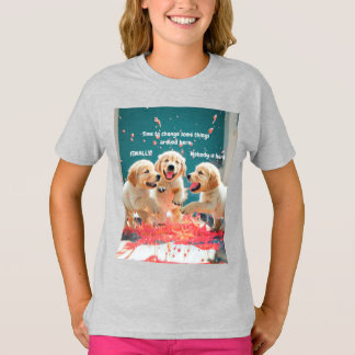T-shirt Trois chiots d'or
