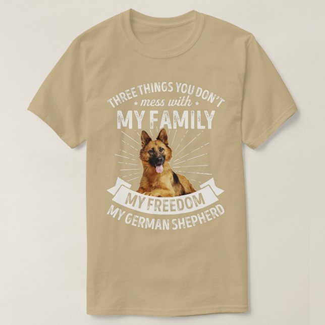 T-shirt Trois choses que vous n'avez pas de mess avec berg (Design devant)
