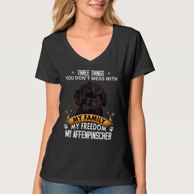 T-shirt Trois choses que vous ne manquez pas avec Affenpin (Devant)