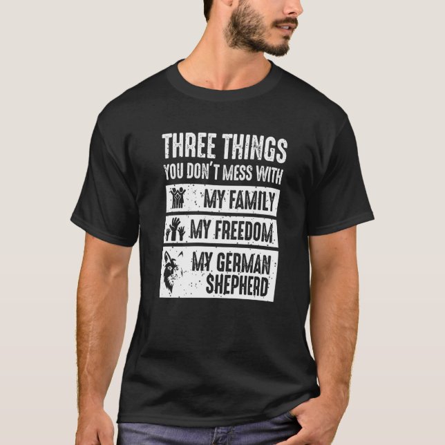 T-shirt Trois choses que vous ne manquez pas avec berger a (Devant)