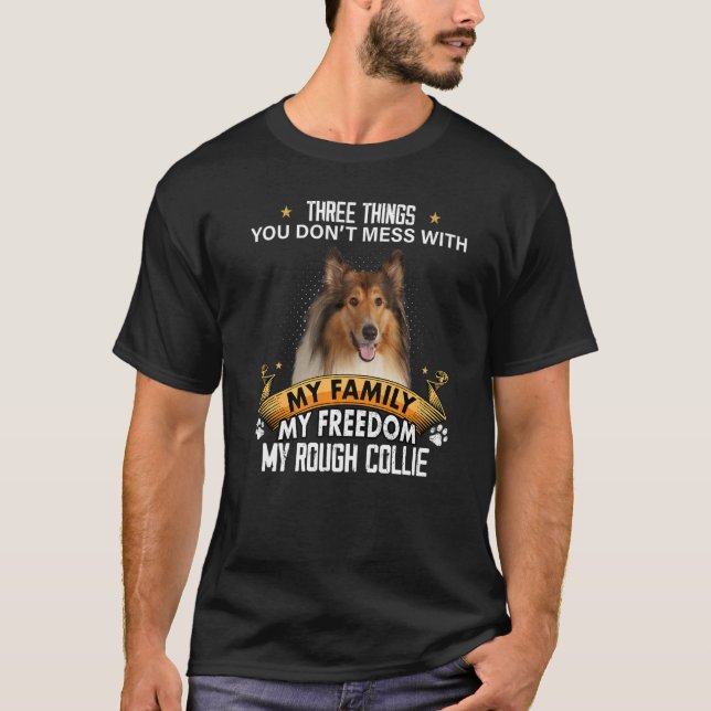 T-shirt Trois choses que vous ne manquez pas avec Collie C (Devant)